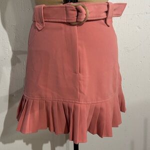 Stradivarius Pink Pleated Mini Skirt Resort Wear